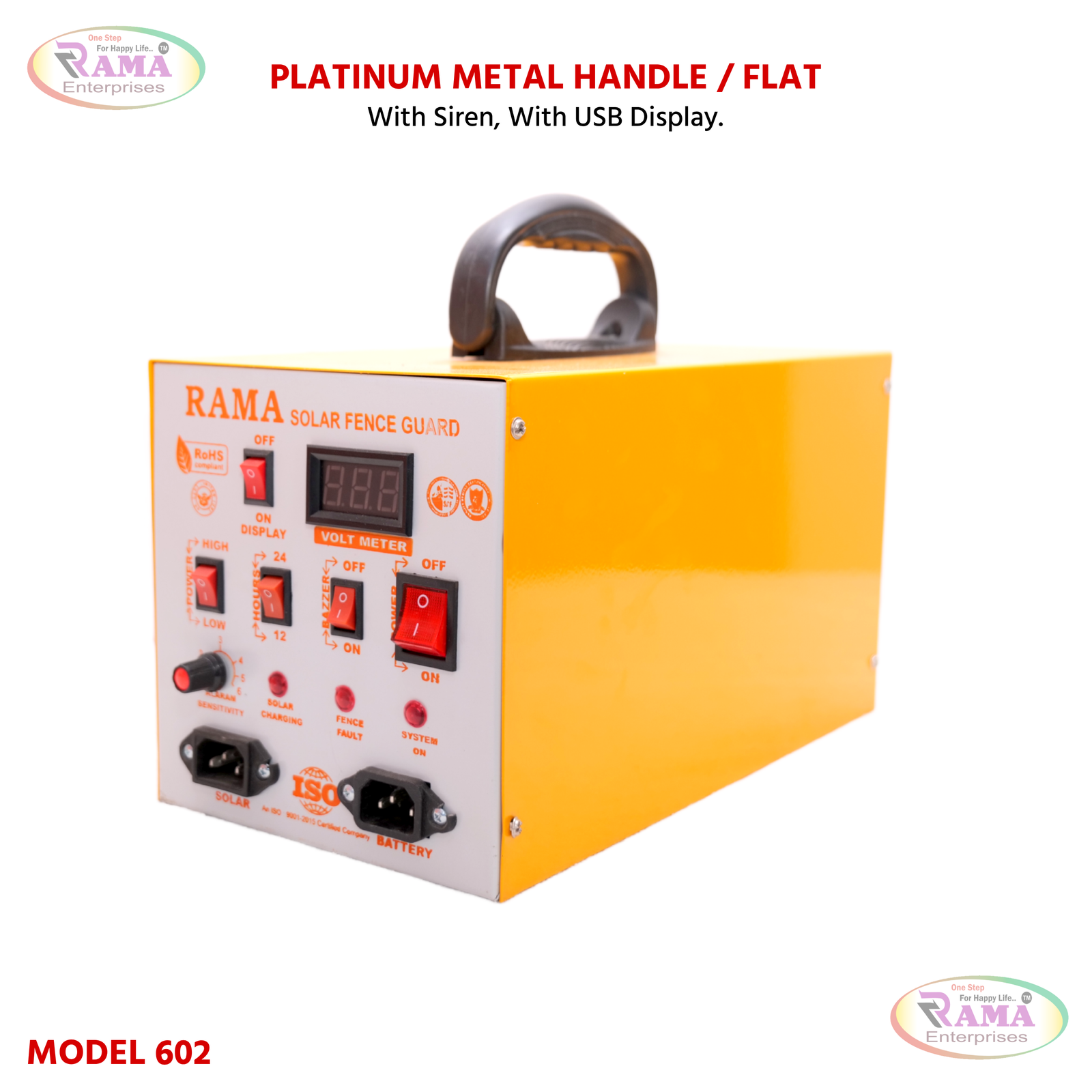 Platinum Metal Handle Flat Model 602
