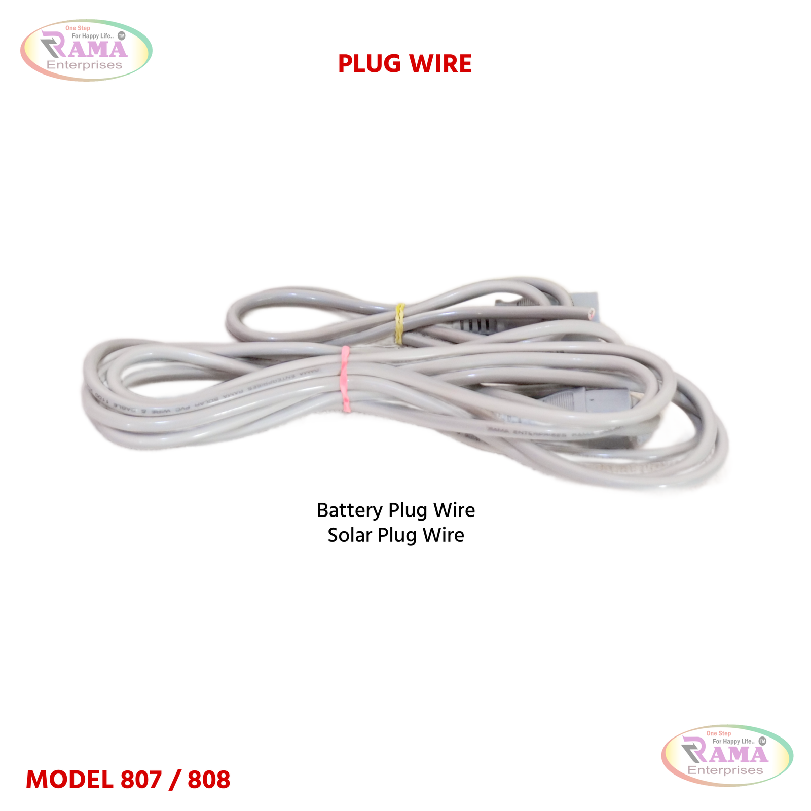 Battery & Solar Plug Wires