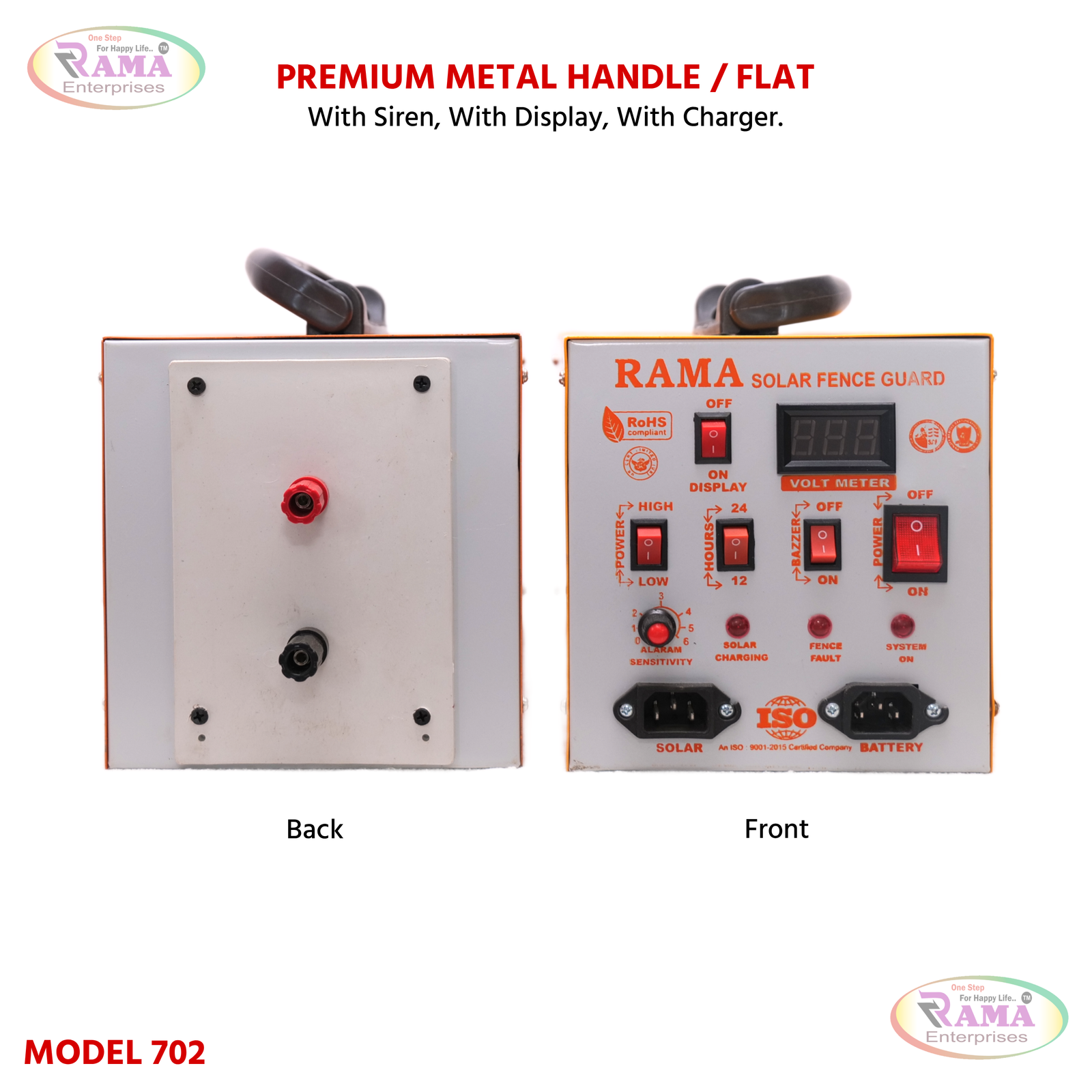 Premium Metal Handle Flat Model 702 - 2