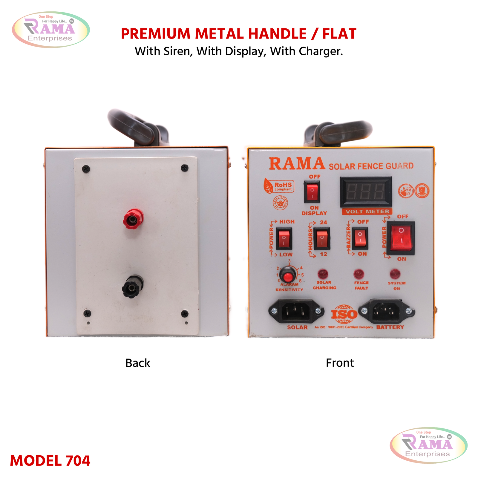 Premium Metal Handle Flat Model 704 - 2